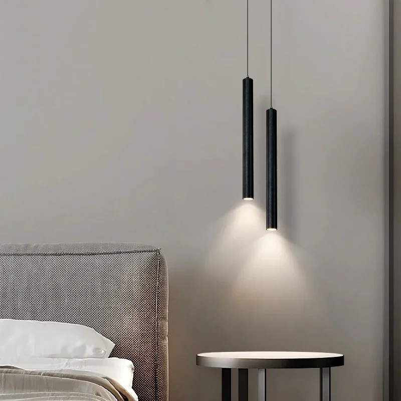 Moderne nordische LED Pendel leuchte Doppelkopf Pendel leuchte Esszimmer 2m Hängelampe Rohr Decora Zylinder Rohrleitung Kronleuchter