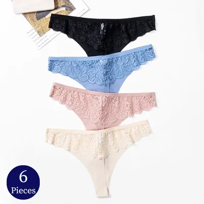 Bzel 6 teile/satz Damen Höschen sexy Spitze Unterwäsche weibliche neue Aushöhlung Riemen Dessous Image