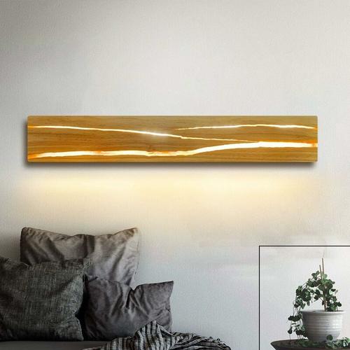 LED-Wandleuchte, Innenwandleuchte, Schlafzimmer-Wandleuchte aus Holz – 3000 K warmweiße LED, 7 W,