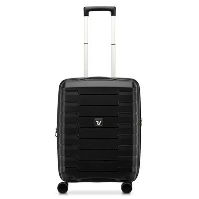 Roncato - Skyline 2.0 4 Rollen Kabinentrolley 55 cm mit Dehnfalte Handgepäckkoffer Schwarz Herren