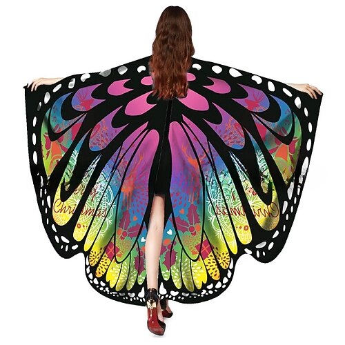 Karnevalskostüm 2026 Märchen Schmetterling Karneval Flügel Maske Lustiges Kostüm Erwachsene Damen Weihnachten Karneval Party Einfaches Karnevalskostüm Verkleiden Image