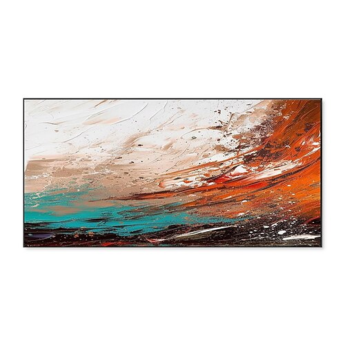 handgefertigtes Ölgemälde auf Leinwand, Wandkunst, Dekoration, moderne abstrakte Textur für die Inneneinrichtung, gerolltes, rahmenloses, ungedehntes Gemälde Image