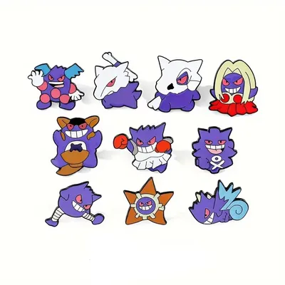 5/10 Pcs Creative Cubone Brooch Fashion Gengar Enamel Pins Backpack Clothing Jewelry Metal Badge