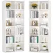 71.65 Inch Tall Cubby bookshelf Set of 2, White Modern Bookcase with 12 Cube Storage for Home