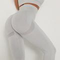 Per donna Pantaloni da yoga Leggings da yoga Fascia Elastica Vita Alta Pilates Allenamento in Palestra Allenamento Collant Tinta unica Grigio scuro Anguria Rossa Verde militare Gli sport