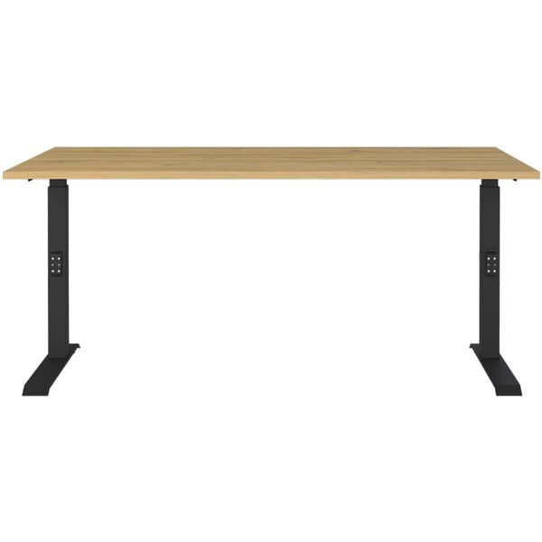 Germania-Werke Schreibtisch höhenverstellbar (mechanisch) »Agenda Home« 160 cm braun, 160x91x80 cm Image