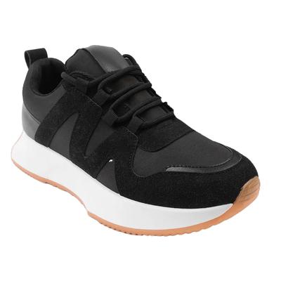 Where's That From - Damen Sneaker "Momentum", Wildlederimitat (Schwarz)