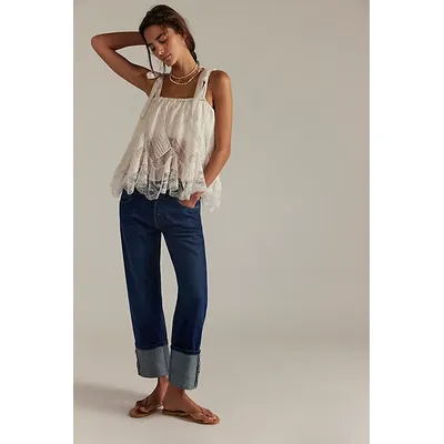 We The Free Slim Shade Selvedge Jeans at Free People in Deep Indigo, Size: 31