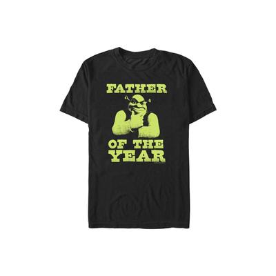 Men's Big & Tall Father Of The Year Tops & Tees by Mad Engine in Black (Size 4XL)