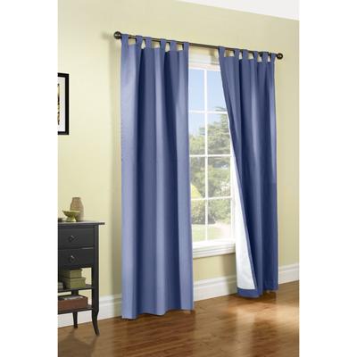 Wide Width Weathermate Room Darkening Tab Top Curtain Panel Pair by Thermalogic in Blue (Size 40