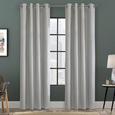 Wide Width Shadow Blackout Grommet Curtain Panel by Thermaplus in Oyster (Size 52