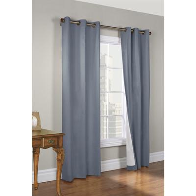 Wide Width Weathermate Room Darkening Grommet Curtain Panel Pair by Thermalogic in Blue (Size 40