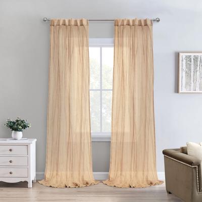 Wide Width Paloma Sheer Dual Header Curtain Panel by Habitat™ in Apricot (Size 52