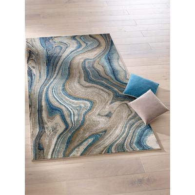Teppich HEINE HOME Gr. 6, blau (beige, blau), B:200cm H:9mm L:285cm, Polypropylen, Kunstfaser, Teppiche Image