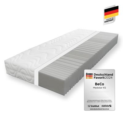 Komfortschaummatratze BECO "Medistar KS, Matratze Kaltschaum-Feeling 90x200 cm, 140x200 cm", weiß, neutral, B:90cm H:21cm L:190cm, Obermaterial: 100% Polyester, Matratzen, Geprüft mit 1,1* "SEHR GUT" & bewertet mit**Deutschland Favorit 2024 Image
