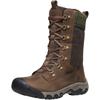 Winterstiefel KEEN "GRETA TALL BOOT WP", Damen, Gr. 40,5, braun (schwarz earth), Leder, Polyester, sportlich, Schuhe, Snowboots, Winterboots, Winterschuhe, wasserdicht