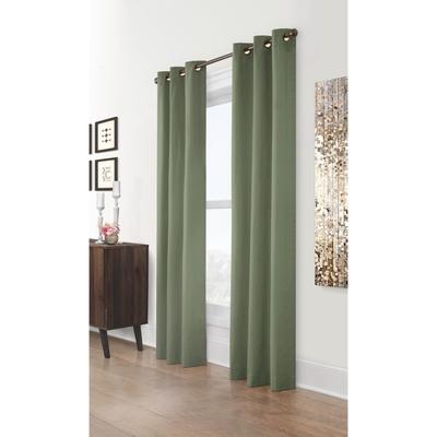 Wide Width Weathermate Room Darkening Grommet Curtain Panel Pair by Thermalogic in Sage (Size 40