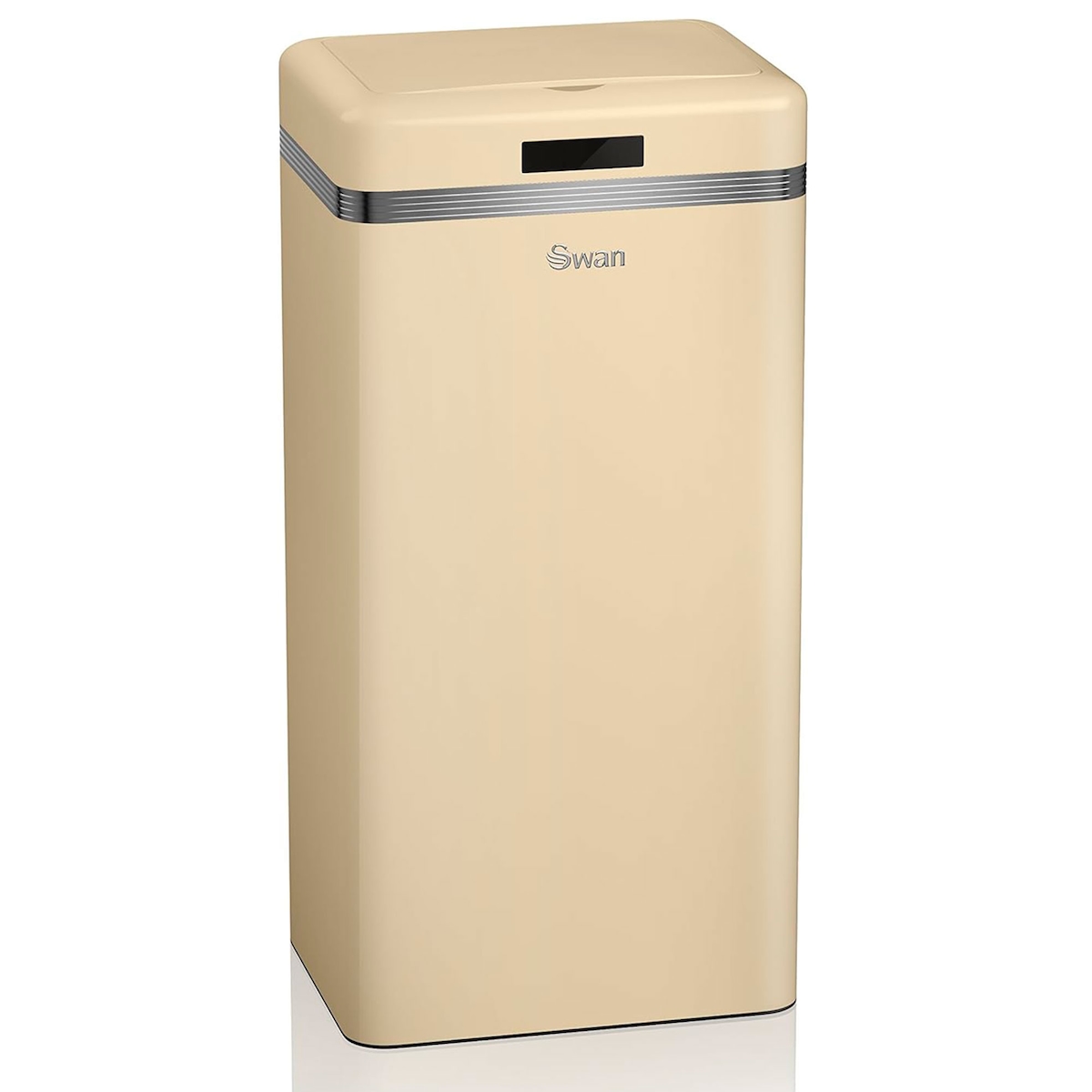 SWAN Retro Mülleimer mit Automatisch öffnender Sensor, Metall, 45 L, Vintage-Design, SWKA4500CN, Creme Image