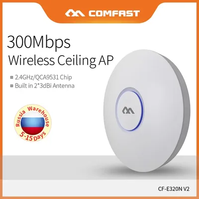 COMFAST 2 * 3dBi Antenne Indoor Wireless Router 300Mbps Abdeckung Decke AP Access Point 48V POE Wifi