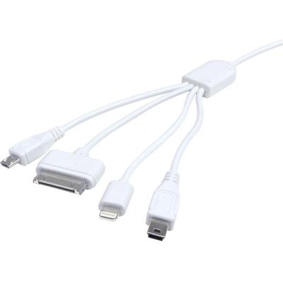 Eufab USB-Ladekabel USB-A Stecker, Apple Lightning Stecker, Apple 30pol. Stecker, USB-Micro-B Steck