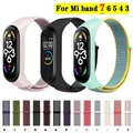 Bracelet pour mi band 6 7 Bracelet en Nylon Sport boucle montre ceinture pulsera correa Mi band 4 Bracelet pour xiaomi Mi band 5 4 3 Bracelet