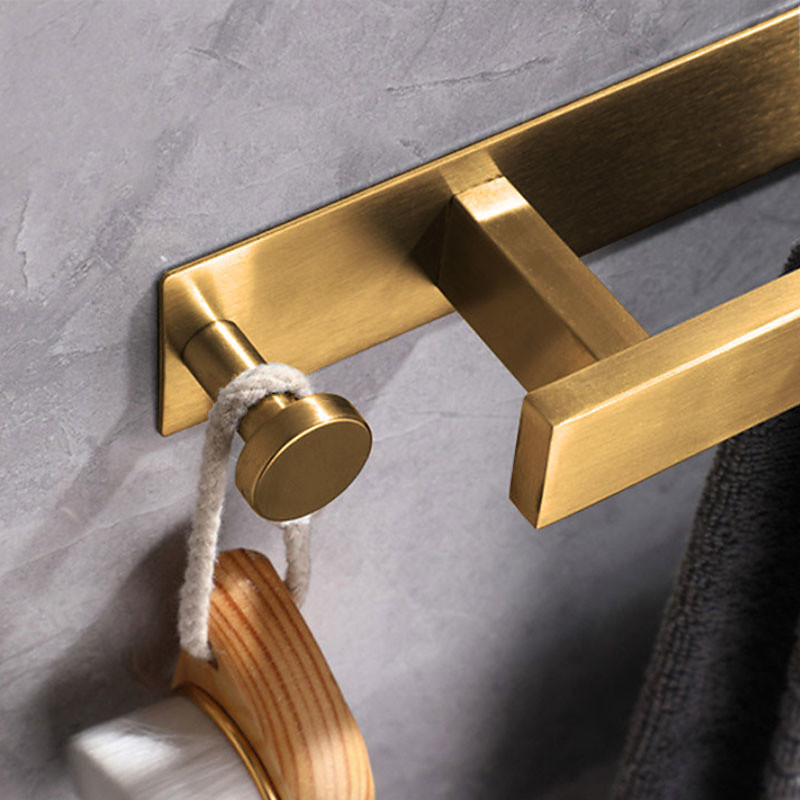 Towel Bar / Robe Hook / Bathroom Shelf New Design / Self-adhesive / Creative Contemporary / Modern Stainless Steel / Low-carbon Steel / Metal 1PC - Bathroom Single / 1-Towel Bar Wall Mounted
