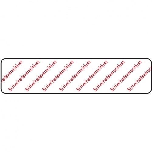 König Werbeanlagen Dreifke® Aufkleber I Sicherheitssiegel Sicherheitsverschluss, RoHS-konform, VOID-Folie, 65x15mm, 30/Bogen Image