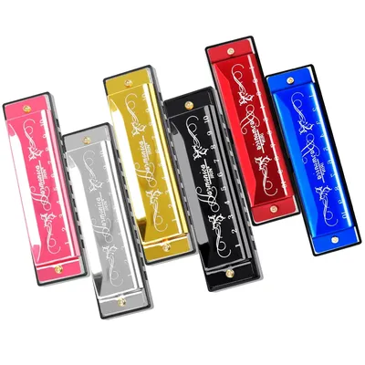 IRIN 10 Hole 20 Tone Harmonica Colorful C Key Harmonica Woodwind Instrument Suitable for Beginners