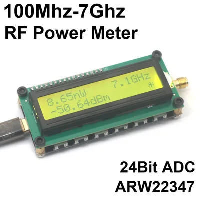 ARW22347 1Mhz-7.1Ghz RF Power Meter Broadband Signal Source Antenna Gain Detector 915M 1.5G 2.4G