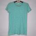 J. Crew Tops | J. Crew Top Pocket Crew Neck Short Sleeve Striped T-Shirt Green White Xs | Color: Green/White | Size: Xs