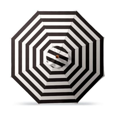 11' Round Outdoor Market Umbrella - Ollie Stripe Daffodil, Bronze - Frontgate