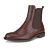 Chelseaboots ECCO "SARTORELLE 25", Damen, Gr. 40, braun (dunkelbraun), Leder, klassisch, Schuhe, Schlupfboots, Stiefelette, Basic, Blockabsatz, zum Schlupfen
