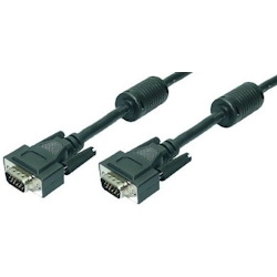LogiLink 5m VGA, 5 m, VGA (D-Sub), VGA (D-Sub), Schwarz, Männlich/Männlich, RoHS, UL-2919 Image