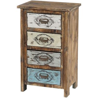 Kommode Leiria Schubladenkommode Schrank Shabby-Look, Vintage, 79x48x33cm Image