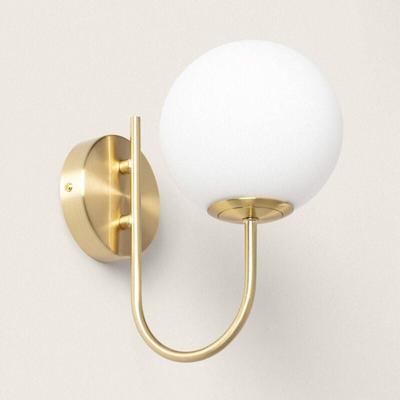 Wandleuchte Metall und Glas Satellit Gold Image