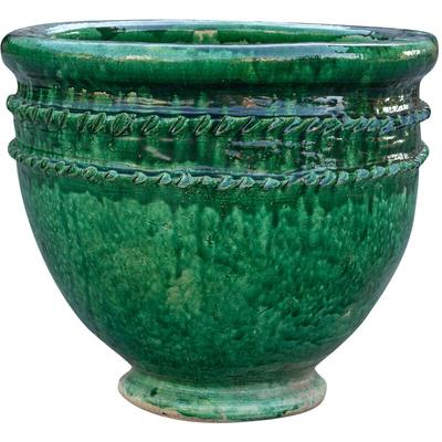 Biscottini - Sahara Desert Terrakotta-Vase grün glasiert Image