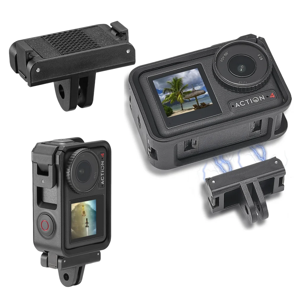 Magnetischer Zwei-Klauen-Adapter 1/4 Gewinde für DJI Action 4 3 Universal-Anschluss für DJI Action 4 /DJI Action 3 Kamerazubehör Image