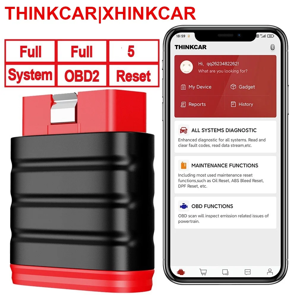 2025 Thinkcar Thinksafe OBD2-Scanner, Bluetooth, komplettes System, Codeleser, SAS, TPMS, EPB, ABS, Öl-Reset-Diagnosetools, PK Thinkdiag Image