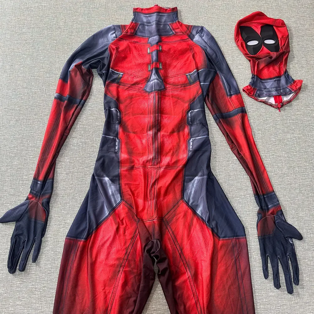 Halloween Neue Deadpool Cosplay Kostüm Superheld Erwachsene Zentai Anzug Männer Jungen Männlich Voller Bodysuit Party Overall Image