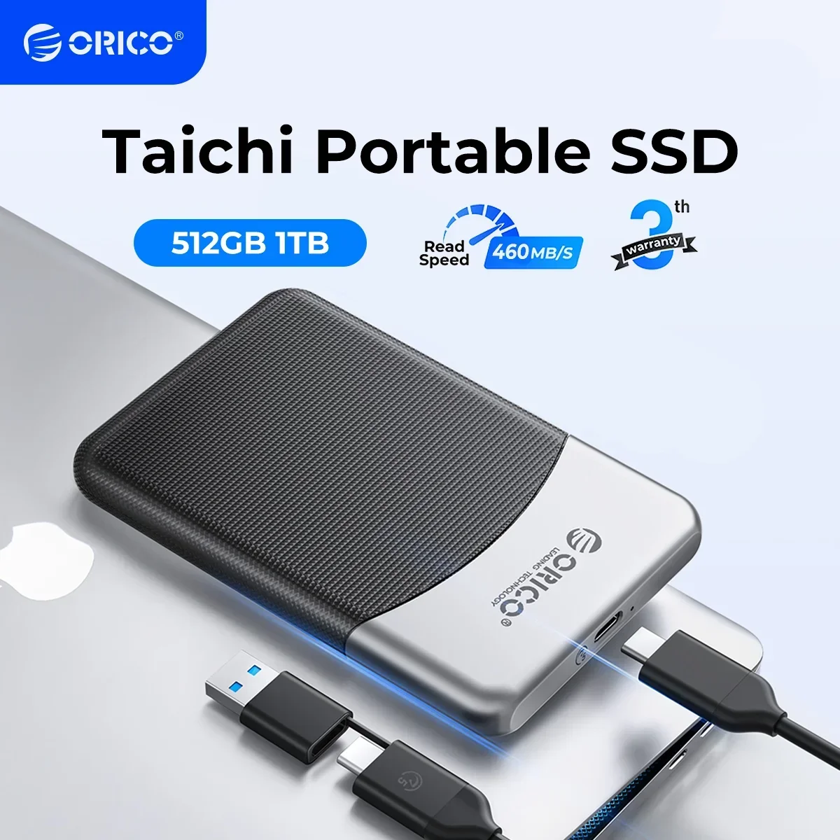 ORICO Taichi Tragbare SSD 500 MB/S 2,5 Zoll externes Solid-State-Laufwerk USB 3.2 Gen1 Typ-C PSSD für Huawei MateBook Laptop Image