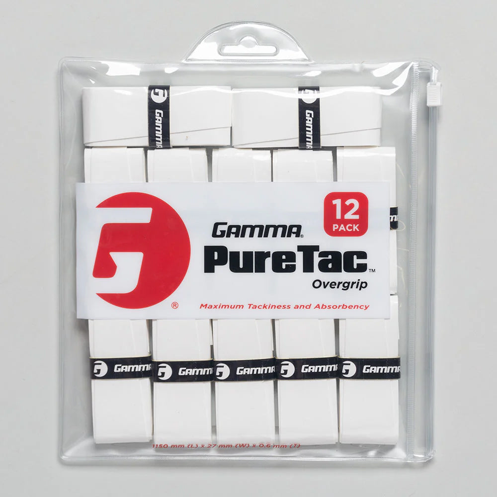Gamma PureTac Overgrip 12 Pack Tennis Overgrips White