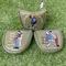1pc Embroidered Weighted Golf Putter Cover with Hook-and-Loop Closure, PU Material, Half Circle