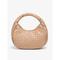 elegante Hobo-Tasche aus gewebtem Leder in Elfenbein für Damen – schicke Handtasche mit rundem Griff, perfekt für Tages- und Abend-Outfits