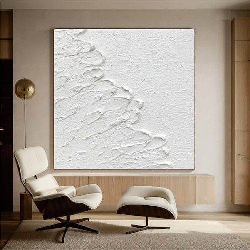 handgemachtes 3D-Ölgemälde auf Leinwand, groß, handgemalt, abstrakt, strukturiert, mit Palettenmesser, Boho-Ölgemälde, Wandkunst, individuelles zeitgenössisches minimalistisches Kunstwerk für Image