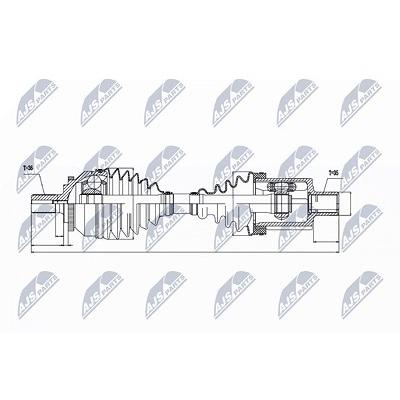 Nty Antriebswelle [Hersteller-Nr. NPW-VV-018] für Volvo Image