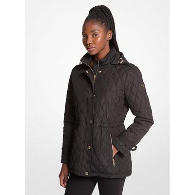Michael Kors Quilted Hooded Jacket Black XS