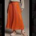 Anthropologie Skirts | By Anthropologie Neon Pleated Midi Skirt Orange Metallic Pink Pleated Size Xs | Color: Orange/Pink | Size: Xs