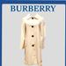 Burberry Jackets & Coats | Burberry Single Breasted Coat 100% Baumwolle Cotton Sz 8. *Priced To Sell | Color: Cream | Size: 8