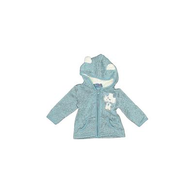 Bon Blues Zip Up Hoodie: Blue Tops - Size 0-3 Month