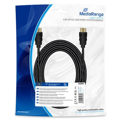 MEDIARANGE MRCS211, 5 m, HDMI Typ A (Standard), HDMI Typ A (Standard), 10,2 Gbit/s, Schwarz Image